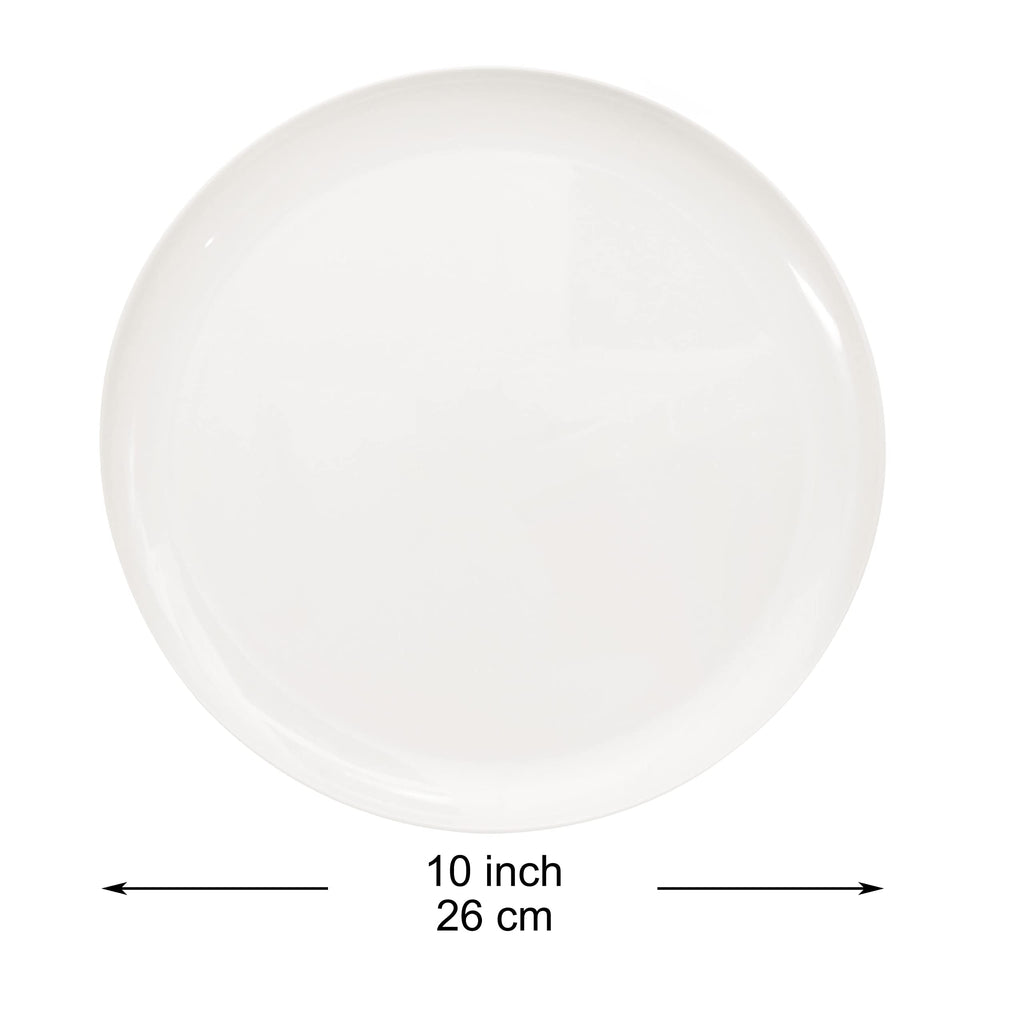 Youngever 10 Inch Plastic Plates, Large Plates, Dinner Plates, Set of 9