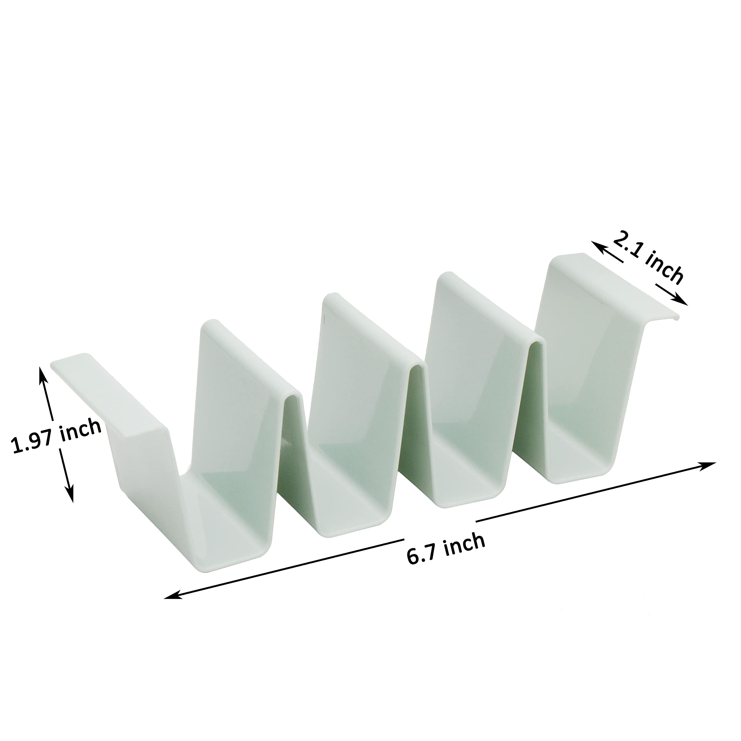 Youngever 8 Pack Plastic Taco Holder Stand, Dishwasher Top Rack Safe, Microwave Safe, Set of 8 Assorted Colors