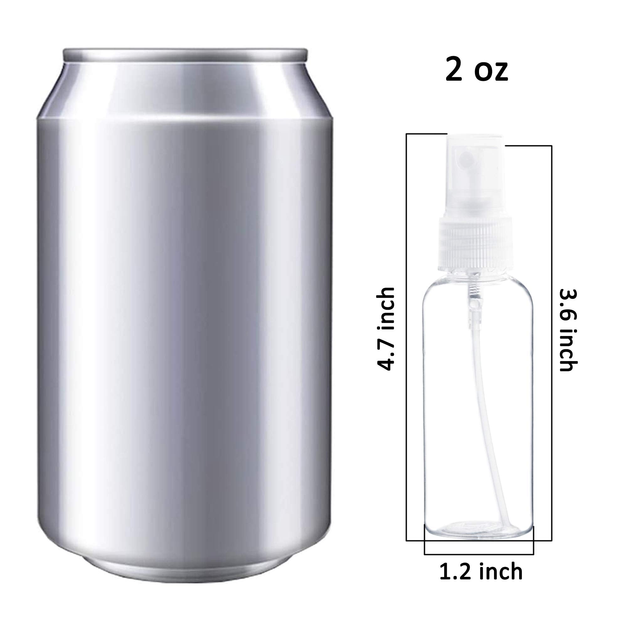Youngever 20 Pack Refillable Spray Bottles with Lids, Clear Fine Mist Mini Travel Bottles