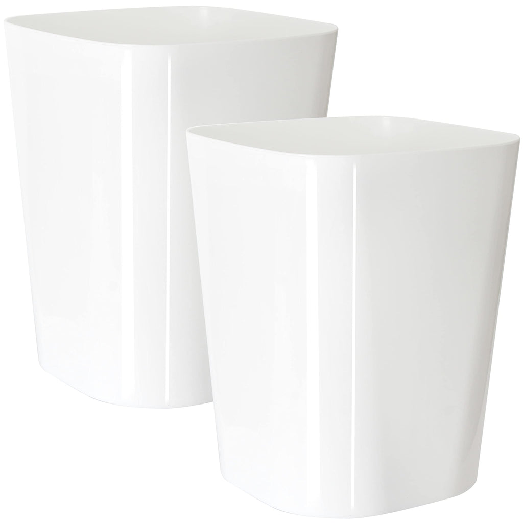 Youngever 2 Pack 1.5 Gallon Square Trash Can, Plastic Garbage Container Bin, Small Trash Bin for Home Office, Living Room, Study Room, Kitchen, Bathroom