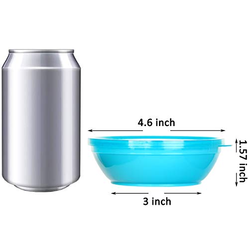 Youngever 18 Sets 8 ounce Kids Bowls with Lids (18 Bowls + 18 Lids), Small Food Storage Containers, Toddler Bowls with Lids, Set of 18 in 9 Assorted Colors