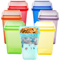 Youngever 7 Sets Plastic Parfait Cups, Reusable Plastic Dessert Cups with Lids and Inserts, Reusable Plastic Yogurt Cups with Inserts, Spill and Leak Proof