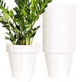 Youngever 8 Pack 5.5 Inch Plastic Planters Indoor Flower Plant Pots, Classic Decorative Gardening Pot with Drainage Holes