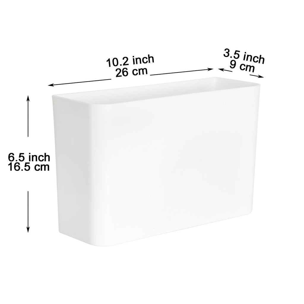 Youngever Plastic Adhesive Storage Organizer Bin for Cabinet, Pantry, Organizer for Ziplock Bag, Plastic and Paper Wrap, Aluminum Foil, Cleaning Brushes, Kitchen Gadgets