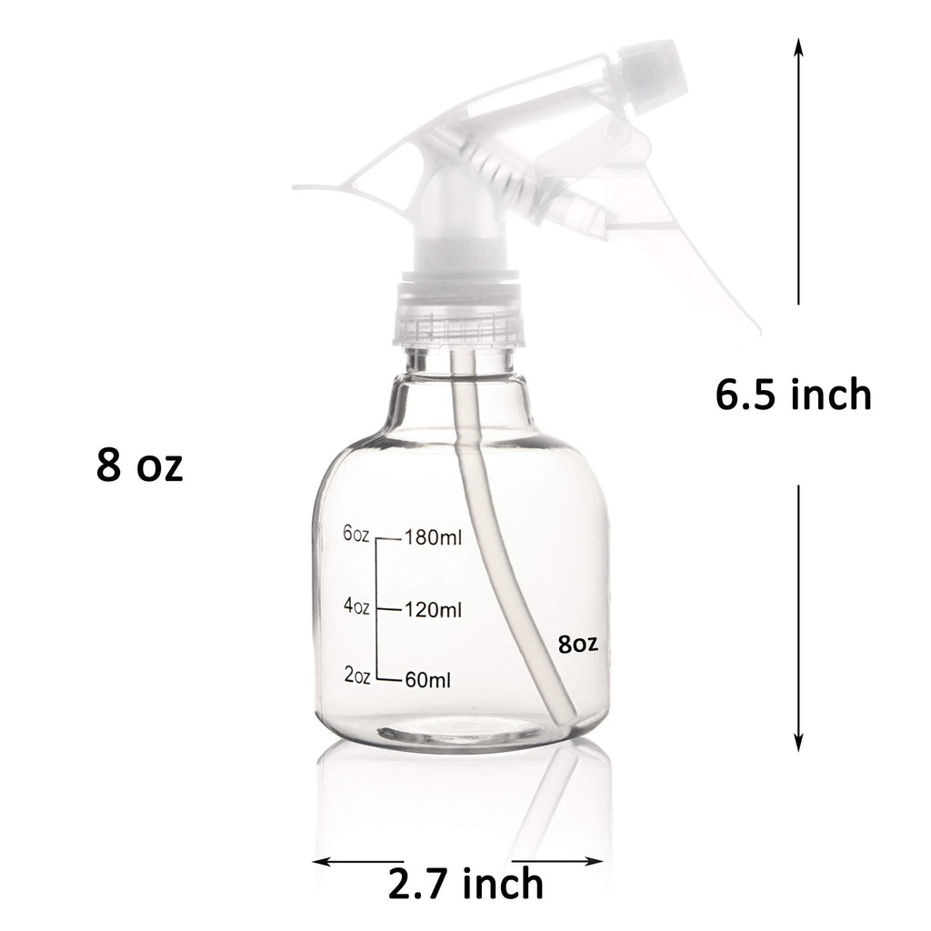 Youngever 6 Pack Empty Plastic Spray Bottles, Spray Bottles for Hair and Cleaning Solutions