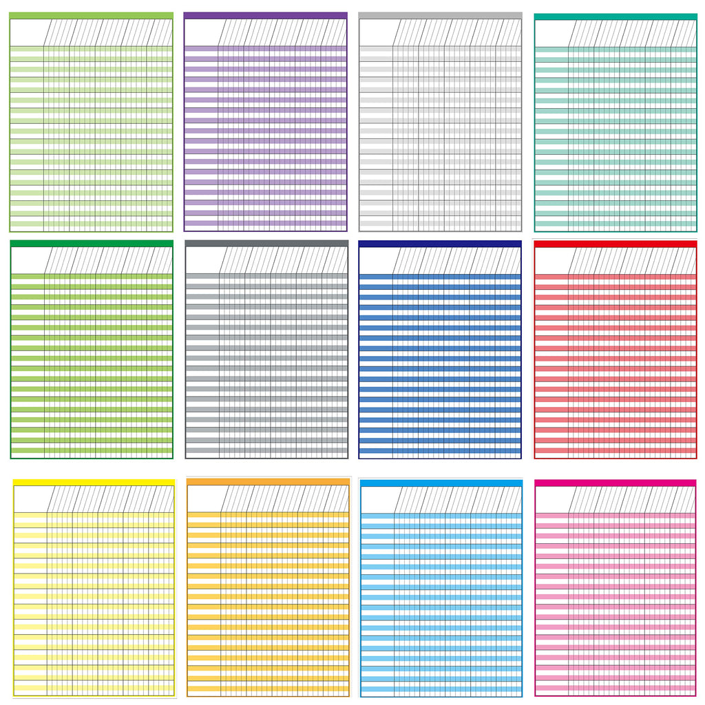 Youngever 17 Inch x 22 Inch Multi-Color Laminated Dry Erase Incentive Chart with Reward Stickers for Chore Responsibility, School Attendance, Homework Progress Tracking Chart