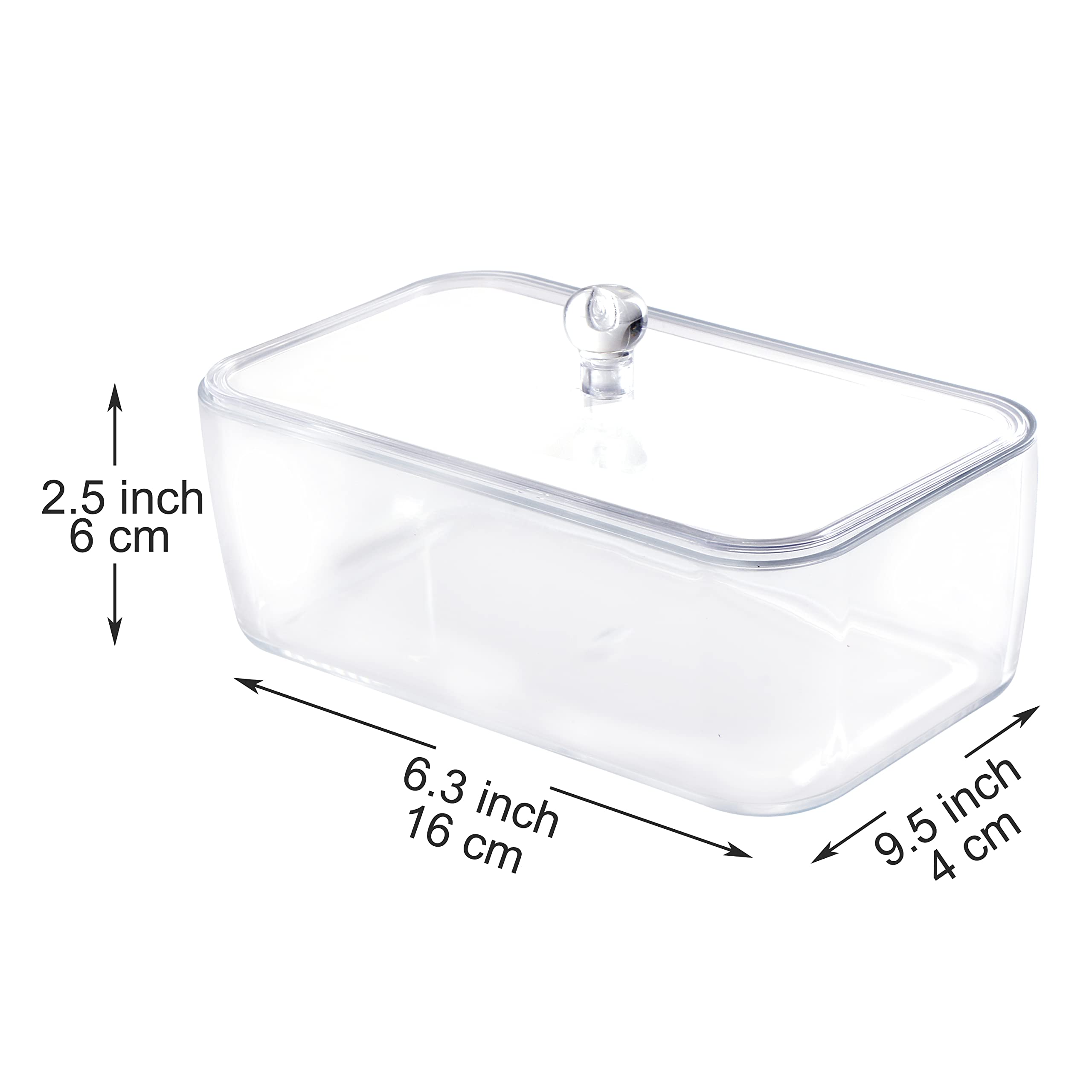 Youngever Plastic Butter Keeper, Reusable Clear Butter Dish, Butter Container with Lid