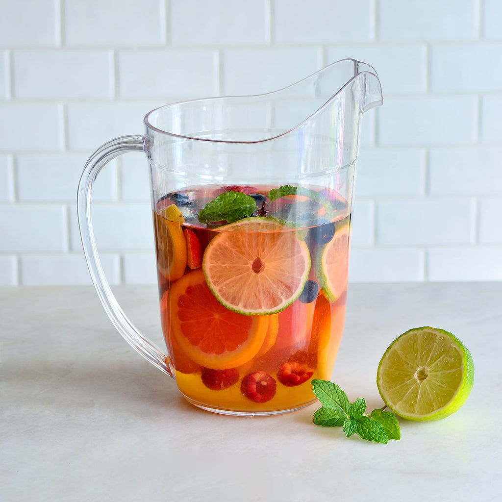 Youngever 75 Ounce Plastic Pitcher, Large Clear Water Jug