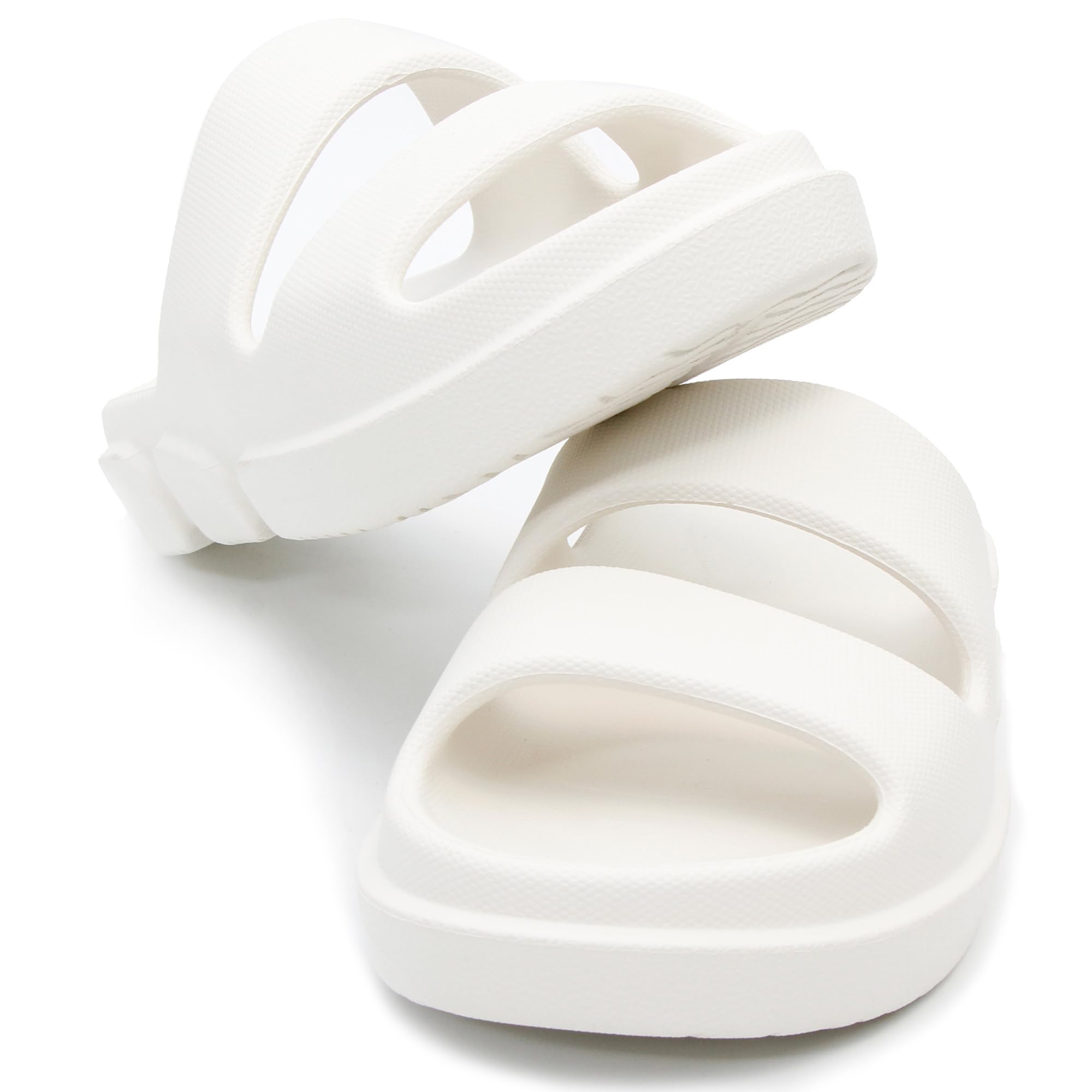 SPRUCE INT SHEYOUNG Slide Sandals for Women Indoor Outdoor, House Slippers for Woman, Non Slip Rubber Shower Slides, Two Strap Arch Support Sandals