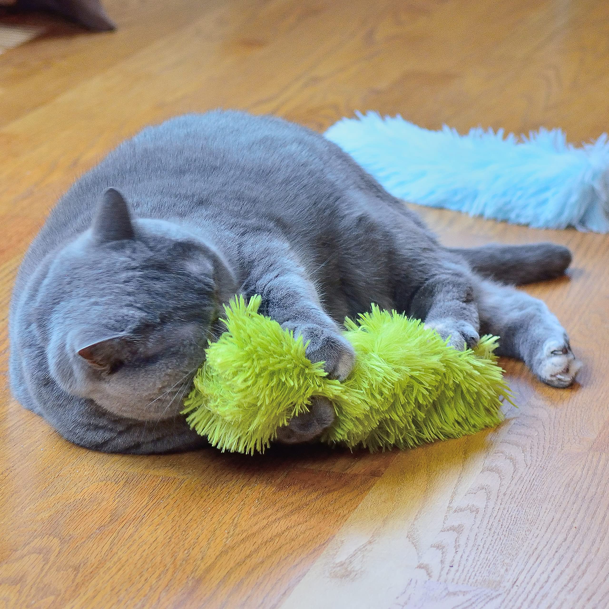 Youngever 3 Pack Cat Kicker Toys, Interactive Kitty Kick Stick for Cats, Puppies, and Kittens (Plush Fabric)