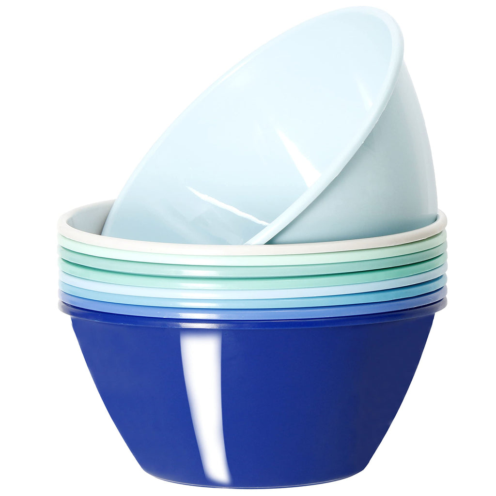 Youngever 50 Ounce Plastic Bowls, Large Cereal Bowls, Large Soup Bowls, Microwave Safe, Dishwasher Safe, Set of 9