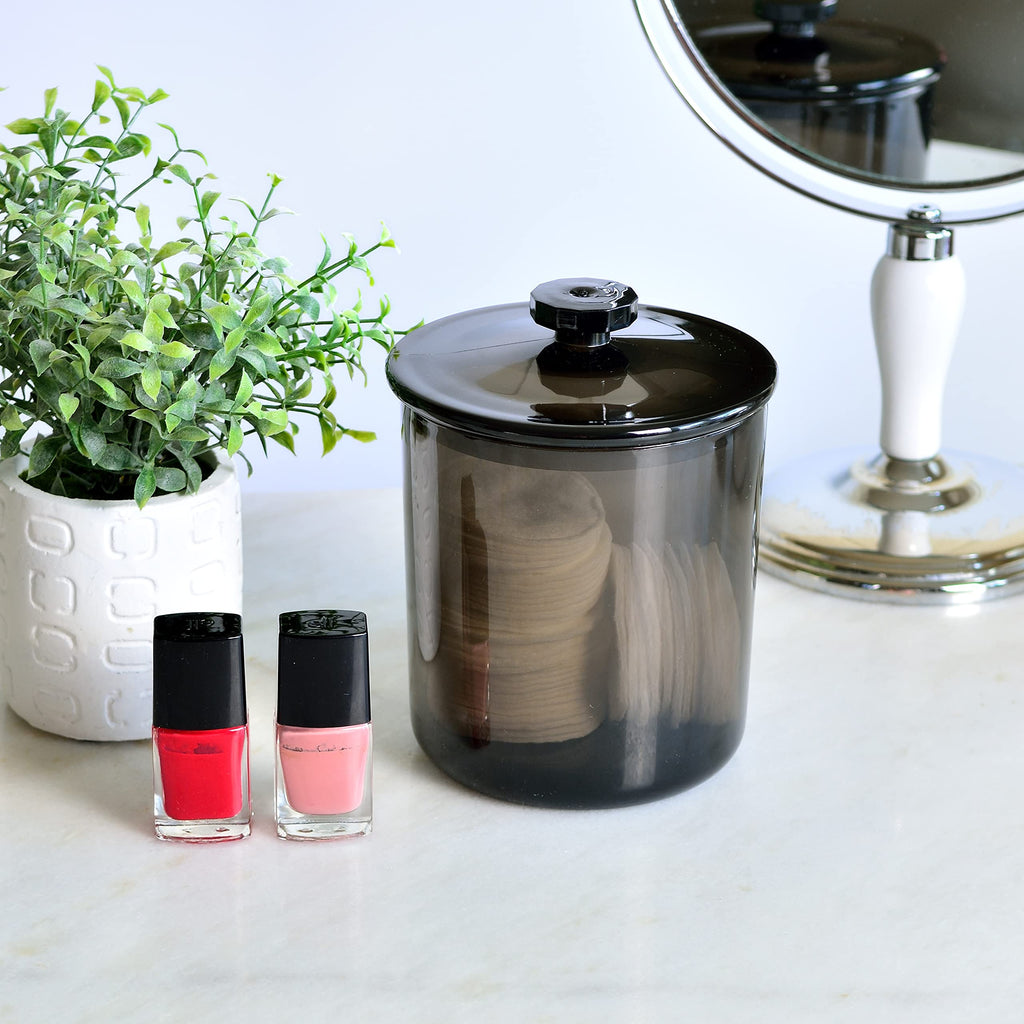 Youngever Black Plastic Apothecary Jar