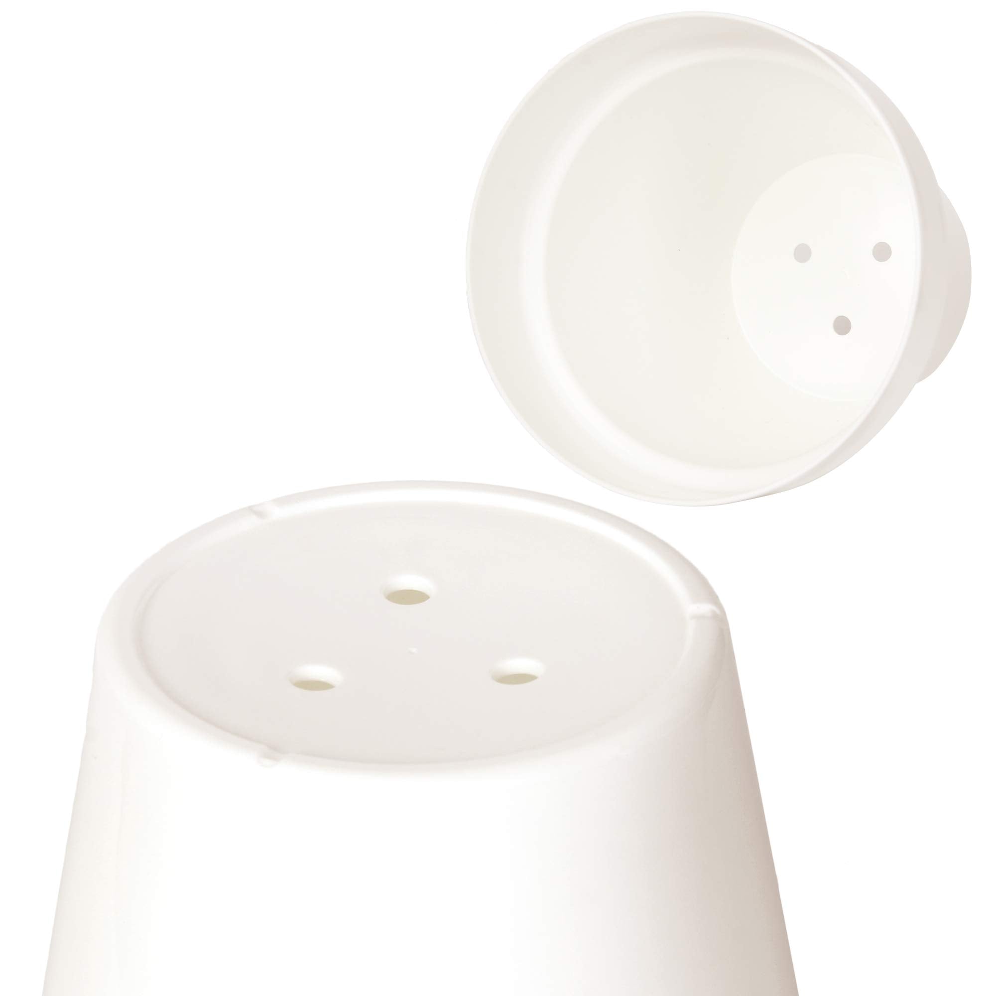 Youngever 8 Pack 5.5 Inch Plastic Planters Indoor Flower Plant Pots, Classic Decorative Gardening Pot with Drainage Holes