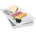 Youngever 3 Pack Plastic Serving Trays, Serving Platter for Parties, Sturdy ABS Material, 15 inch x 10 inch