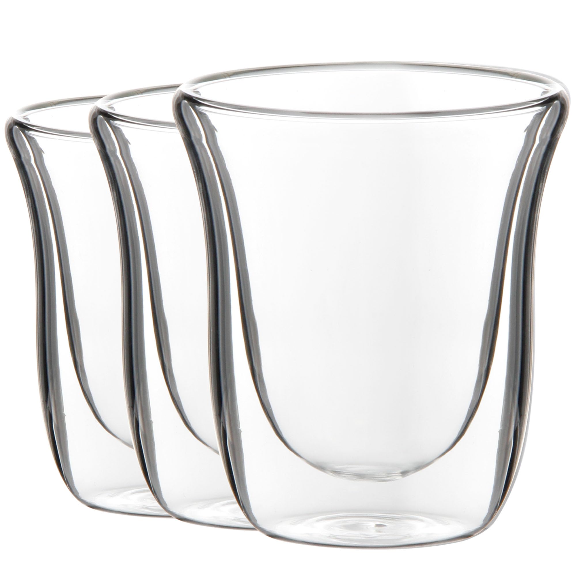 Youngever 3 Pack Espresso Cups, Double Wall Thermo Insulated Espresso Cups, Glass Coffee Cups, 3.5 Ounce