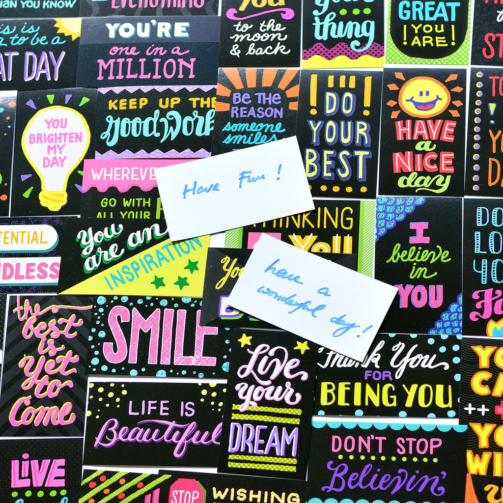 Youngever 300 Pack Motivational Quote Cards, 100 Unique Inspirational Designs Cards, Business Card Sized Encouragement Cards, Gifts for Employees, Thinking of You Gifts, Appreciation Cards