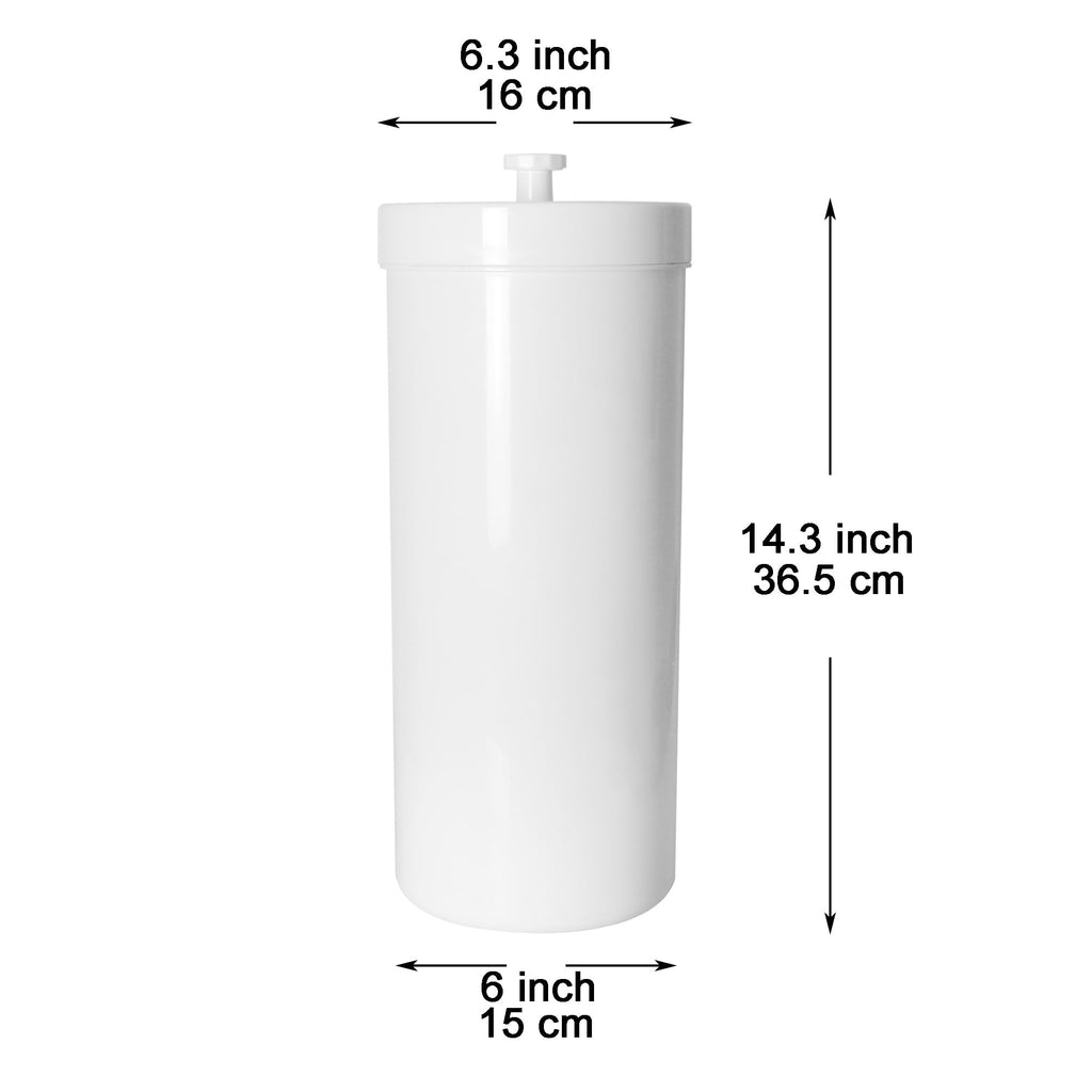 Youngever Plastic Toilet Paper Holder Stand, 3 Rolls Toilet Tissue Holder, Compact Toilet Tissue Rolls Organizer with Lid