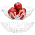 Youngever 2 Pack 12.5 Inch Large Fruit Bowl, Plastic Fruit Basket, Lightweight Fruit Bowl, Shatterproof Countertop Fruit Basket, Modern Design