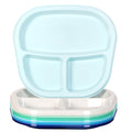 Youngever 3-Compartment Divided Plastic Kids Tray, 3 Compartment Plates, Set of 9