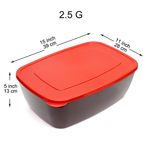 Youngever 2 Pack Large Food Storage Container Boxes - Reusable Plastic Meal Prep Containers