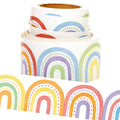 Youngever 52.5 ft Bulletin Board Borders for Classroom Decoration, Rainbow Design