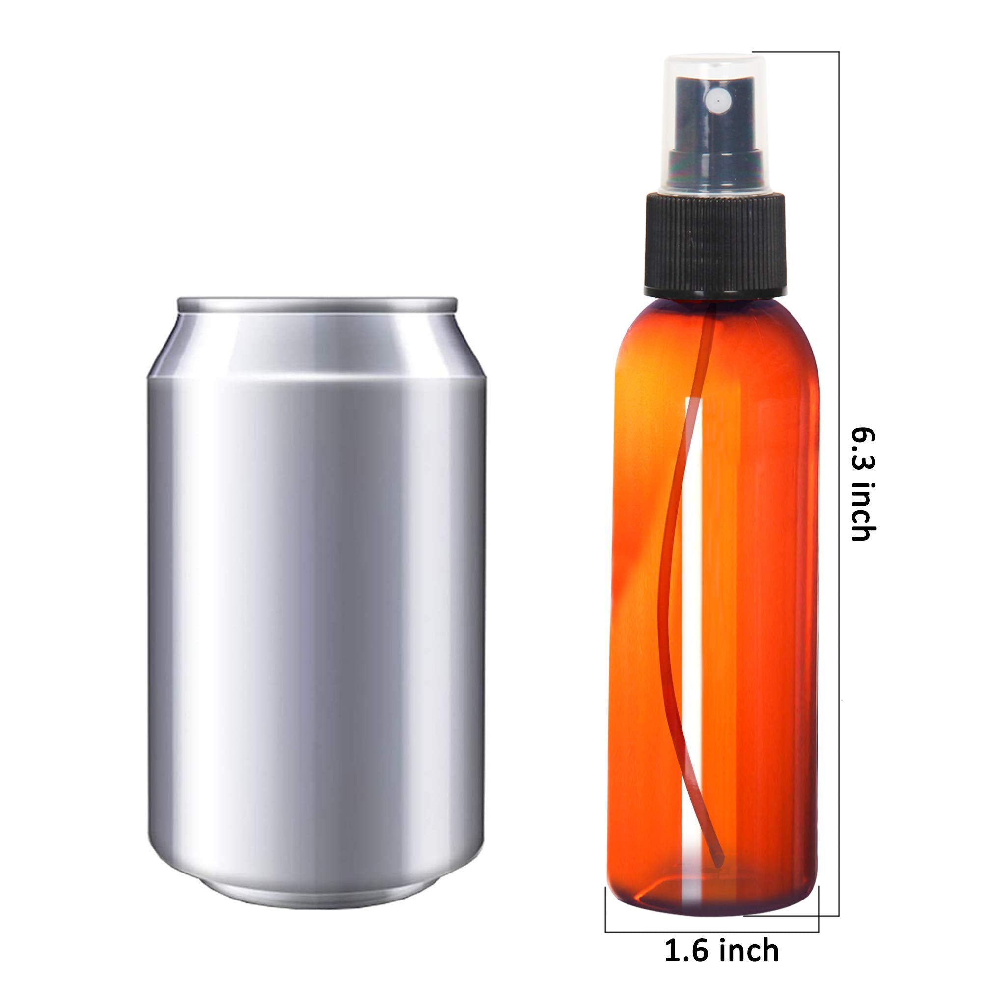 Youngever 10 Pack Refillable Travel Spray Bottles - 4 Ounce Plastic, Fine Mist Mini Bottles With Lids