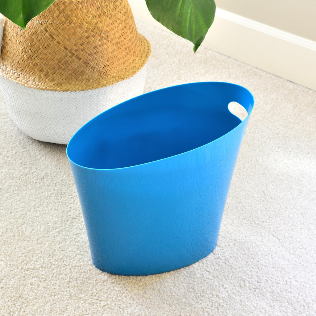 Youngever 2 Gallon Slim Trash Can, Plastic Garbage Container Bin, Small Trash Bin with Handles for Home Office, Living Room, Study Room, Kitchen, Bathroom (2 Pack)