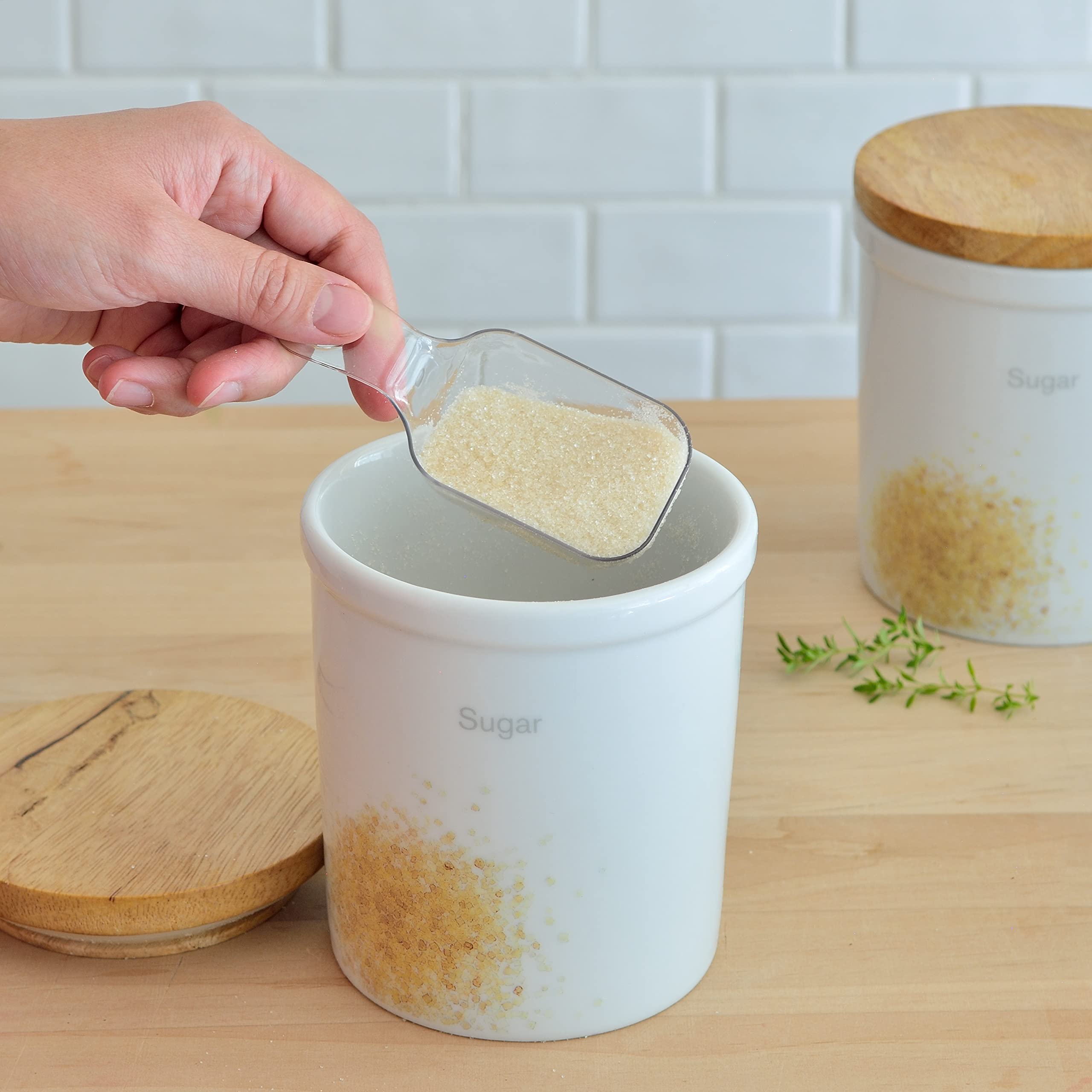 Youngever 12 Pack Plastic Kitchen Scoops, Clear Coffee Scoops for Coffee, Tea, Sugar, Protein Powder