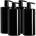 Youngever 4 Pack Pump Bottles for Shampoo, Empty Shampoo Pump Bottles, Plastic Cylinder with Lockdown-Leak Proof-Pumps