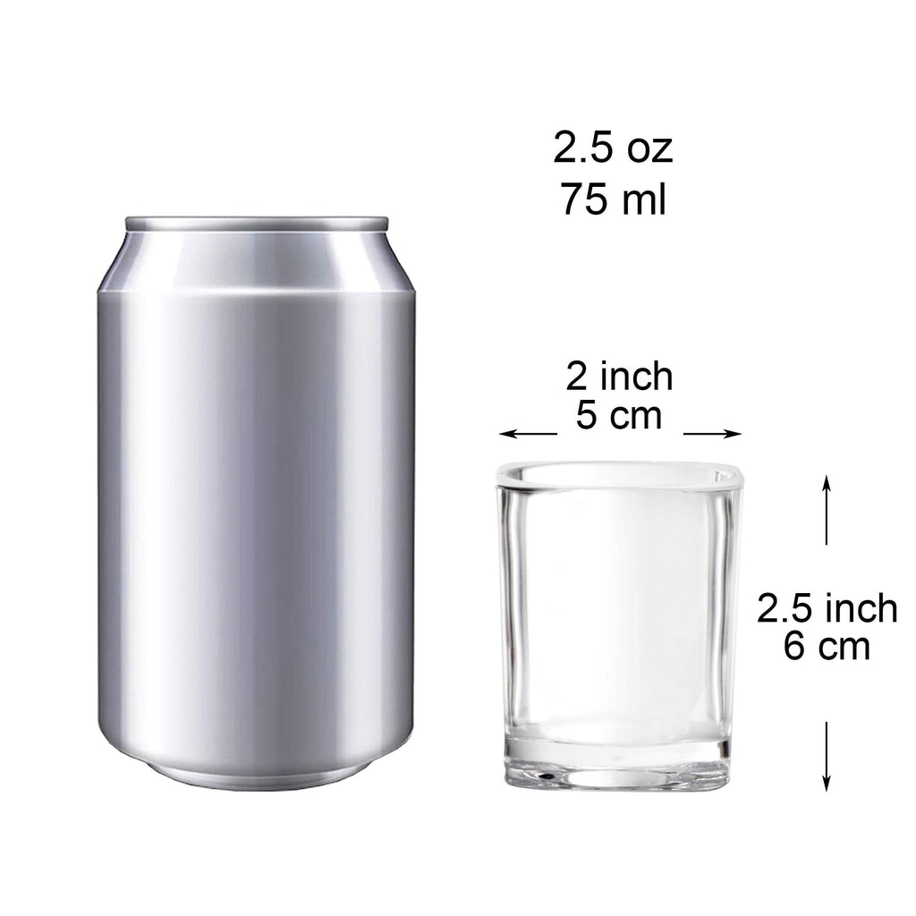 Youngever 6 Pack Plastic Shot Glass Set, Plastic Shot Cups, Clear Shot Glass