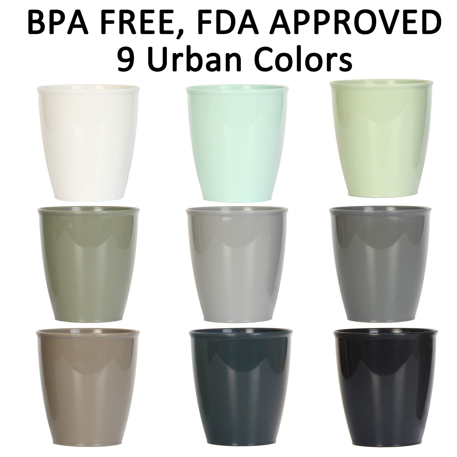 Youngever 8 Ounce Kids Cups, 9 Pack Kids Plastic Cups, 8 Ounce Kids Drinking Cups, Toddler Cups, Cups for Kids Toddlers, Unbreakable Toddler Cups