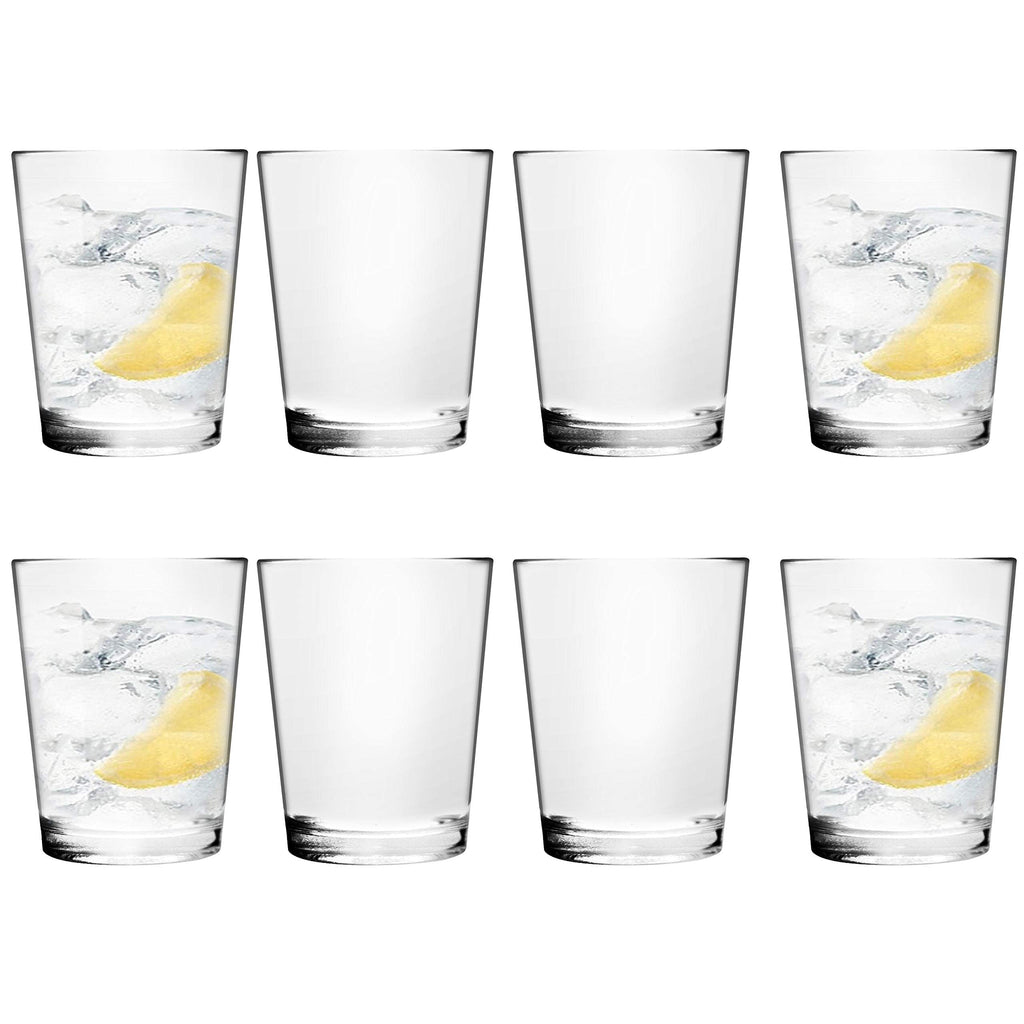 Youngever 16 oz Bistro Clear Plastic Tumblers, Drinking Glasses, Reusable Cups, Unbreakable Set of 8