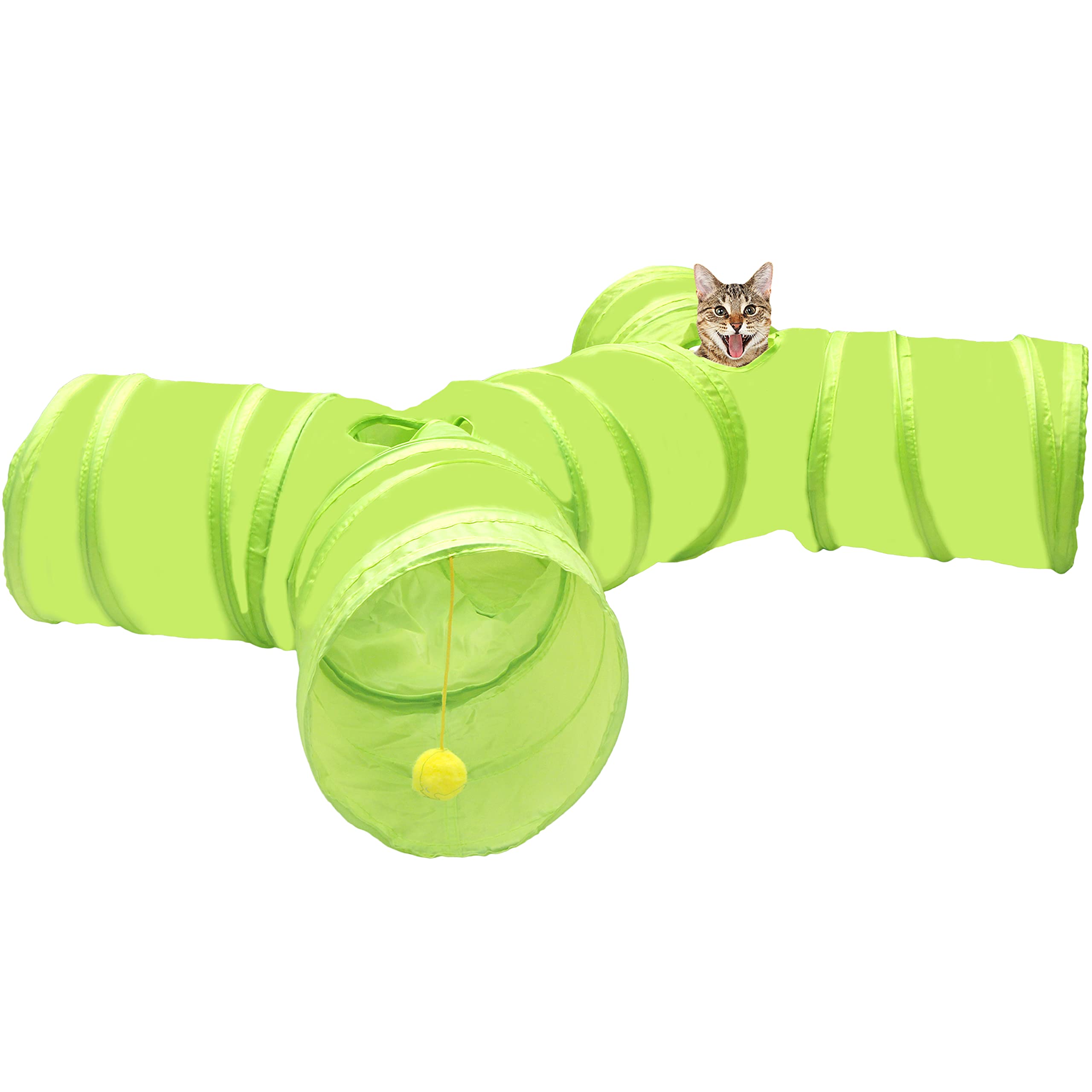 Youngever Cat Tube Toy - 4 Ways Kitty Tunnel for Cats