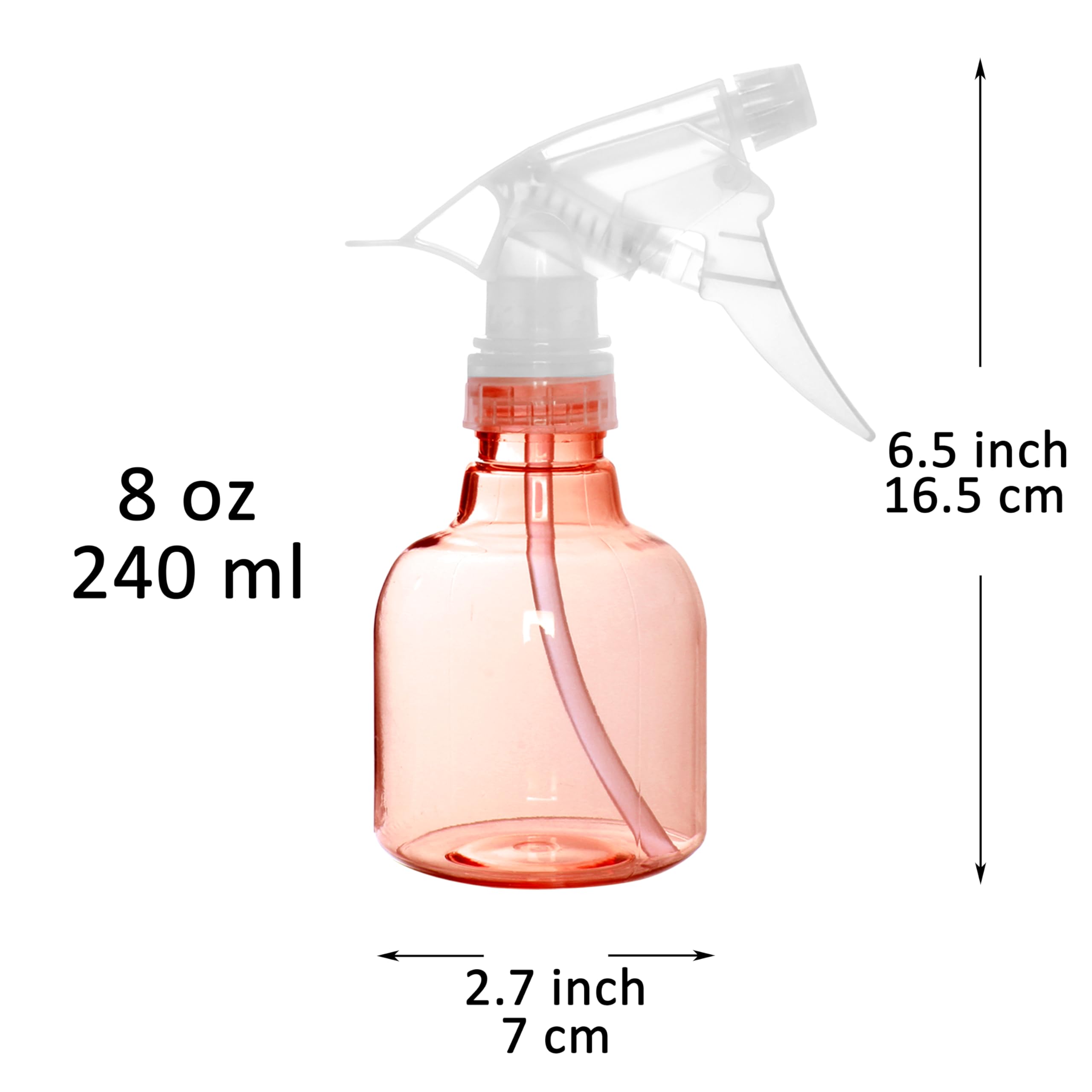 Youngever 6 Pack 8 Ounce Empty Plastic Spray Bottles