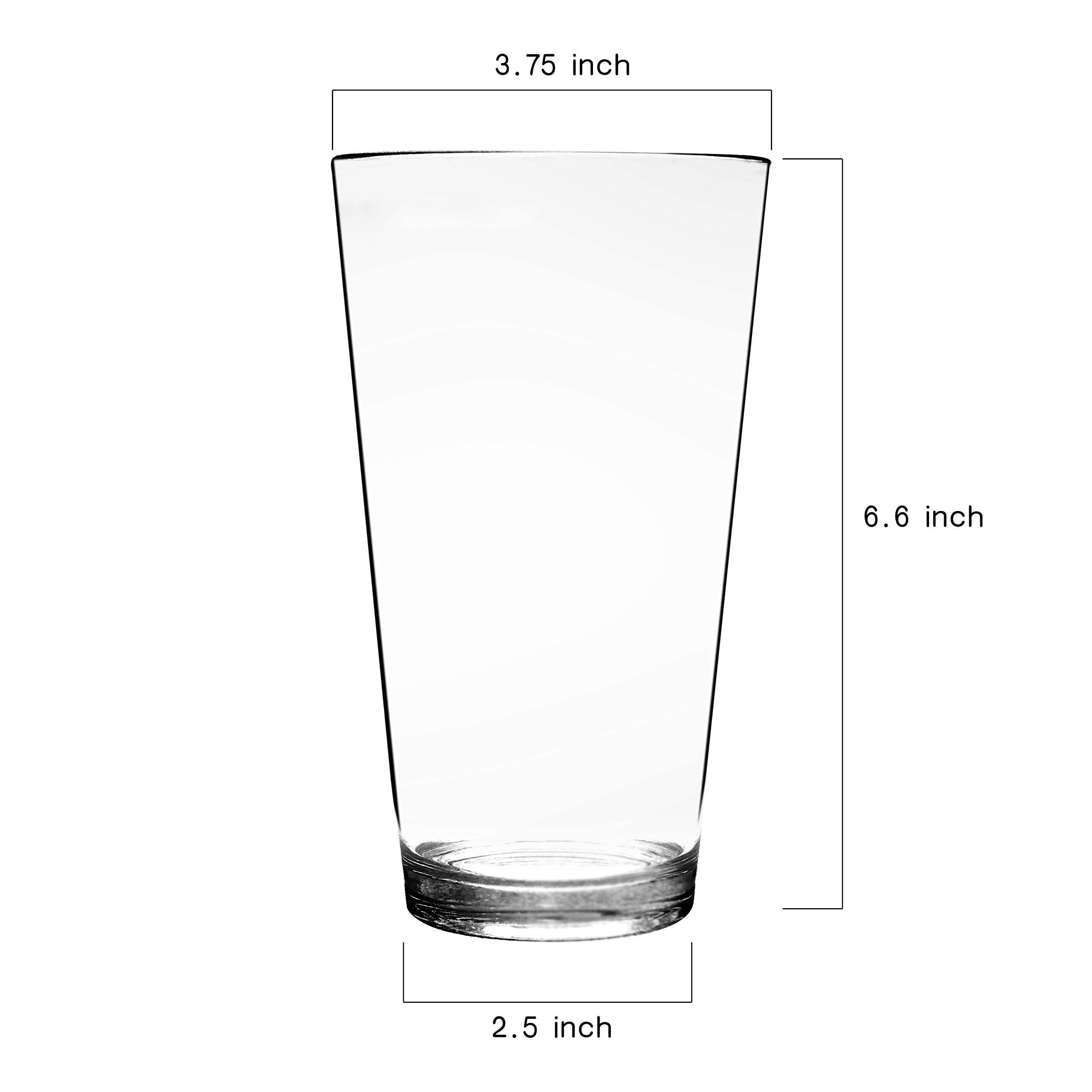 Youngever 22 oz Bistro Clear Plastic Tumblers, Plastic Drinking Glasses, Reusable Plastic Cups, Unbreakable Glasses, Set of 6