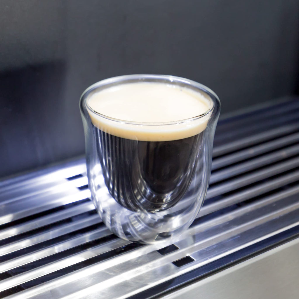 Youngever 4 Pack Espresso Cups, Double Wall Thermo Insulated Espresso Cups, Glass Coffee Cups