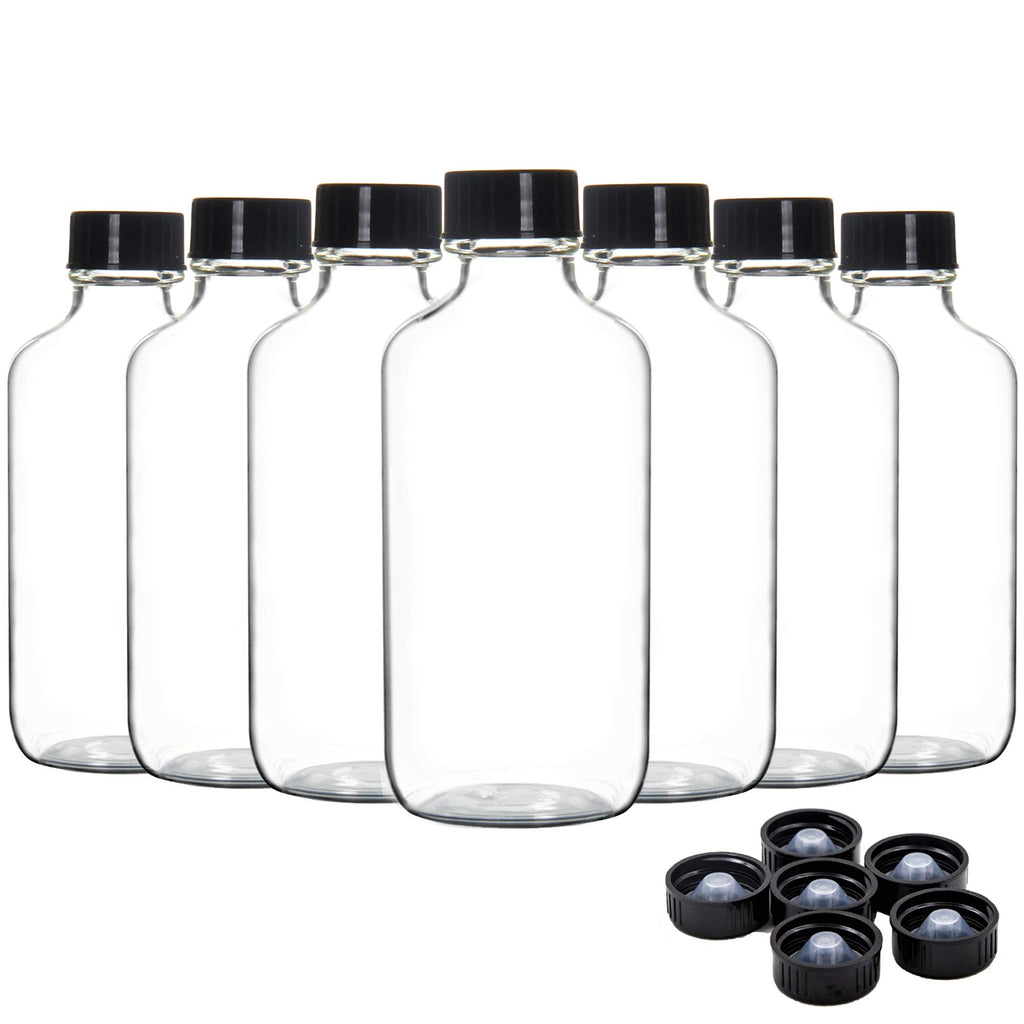 Youngever 16 Pack Empty Glass Bottles with Lids, Refillable Container for Essential Oils, Vanilla Extract and More