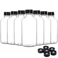 Youngever 16 Pack Empty Glass Bottles with Lids, Refillable Container for Essential Oils, Vanilla Extract and More