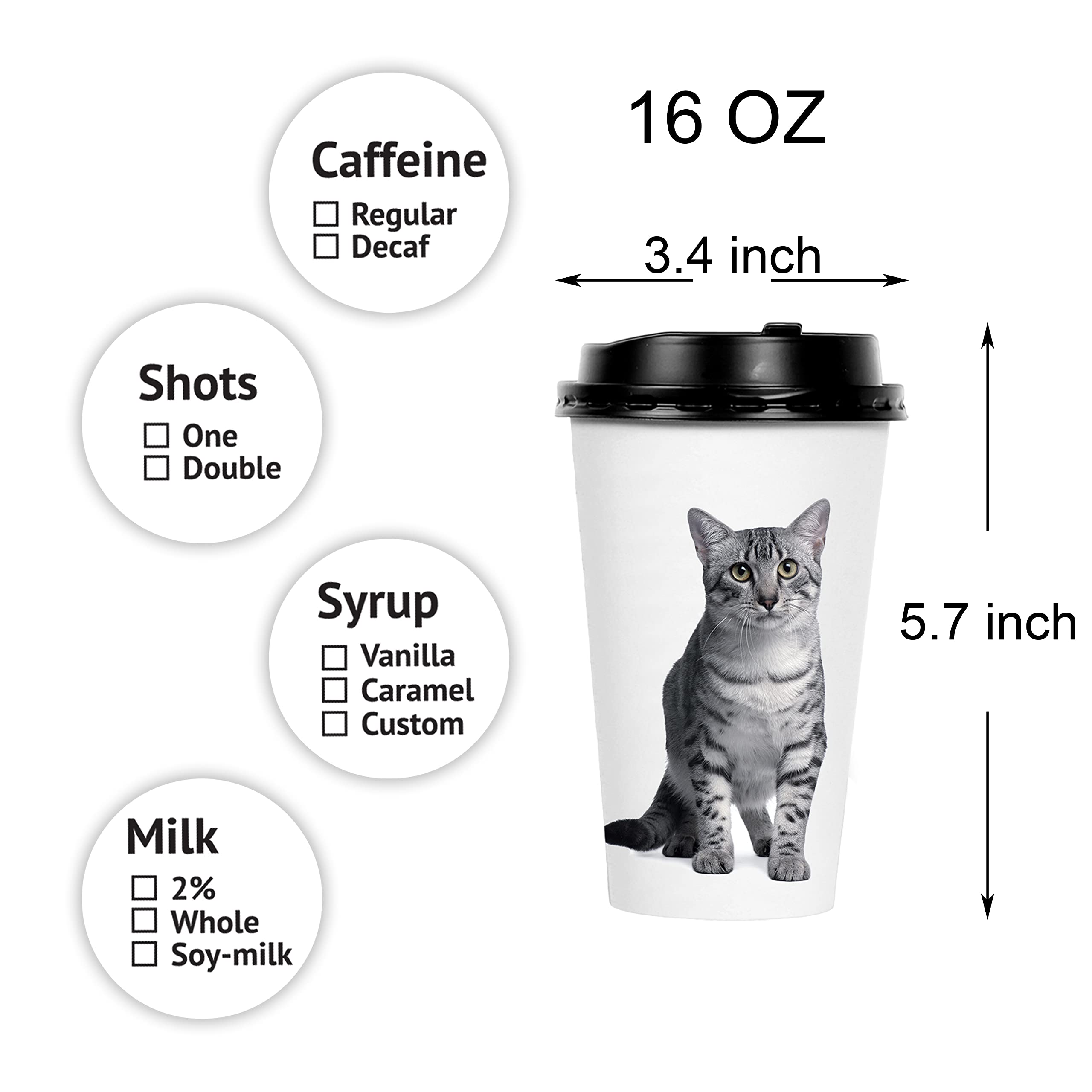 Youngever 72 Sets Disposable Coffee Cups with Lids, To Go Hot Coffee Cups, Durable Paper Cups with Lids