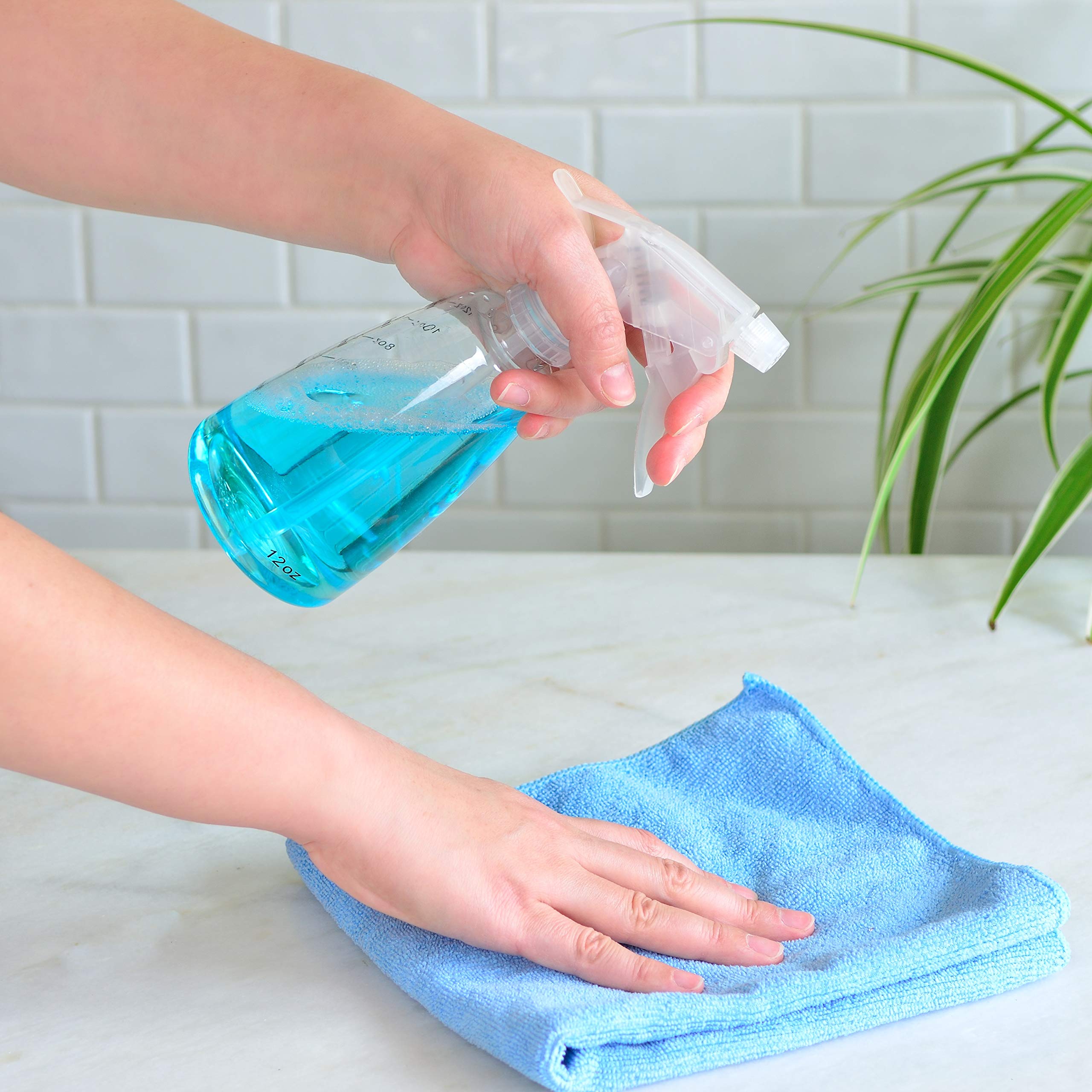 Youngever 6 Pack Empty Plastic Spray Bottles, Spray Bottles for Hair and Cleaning Solutions