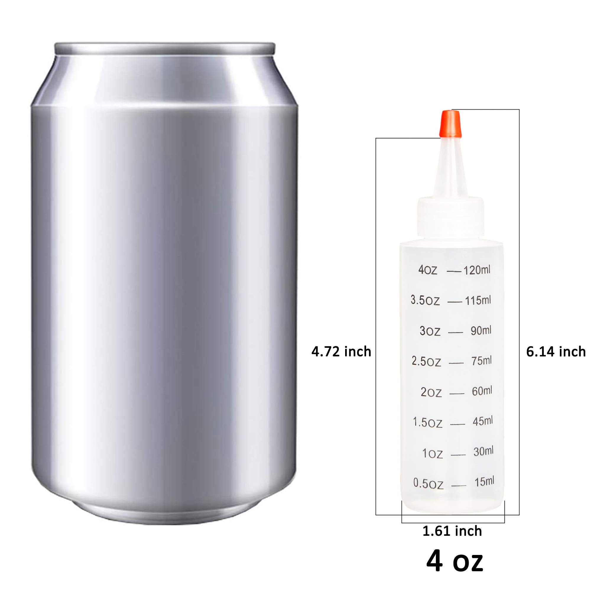 Youngever Set of 16 Plastic Squeeze Condiment Bottles with Tip Cap, HDPE Squeeze Condiment Bottles for Crafts, Food Art, Glue, Henna