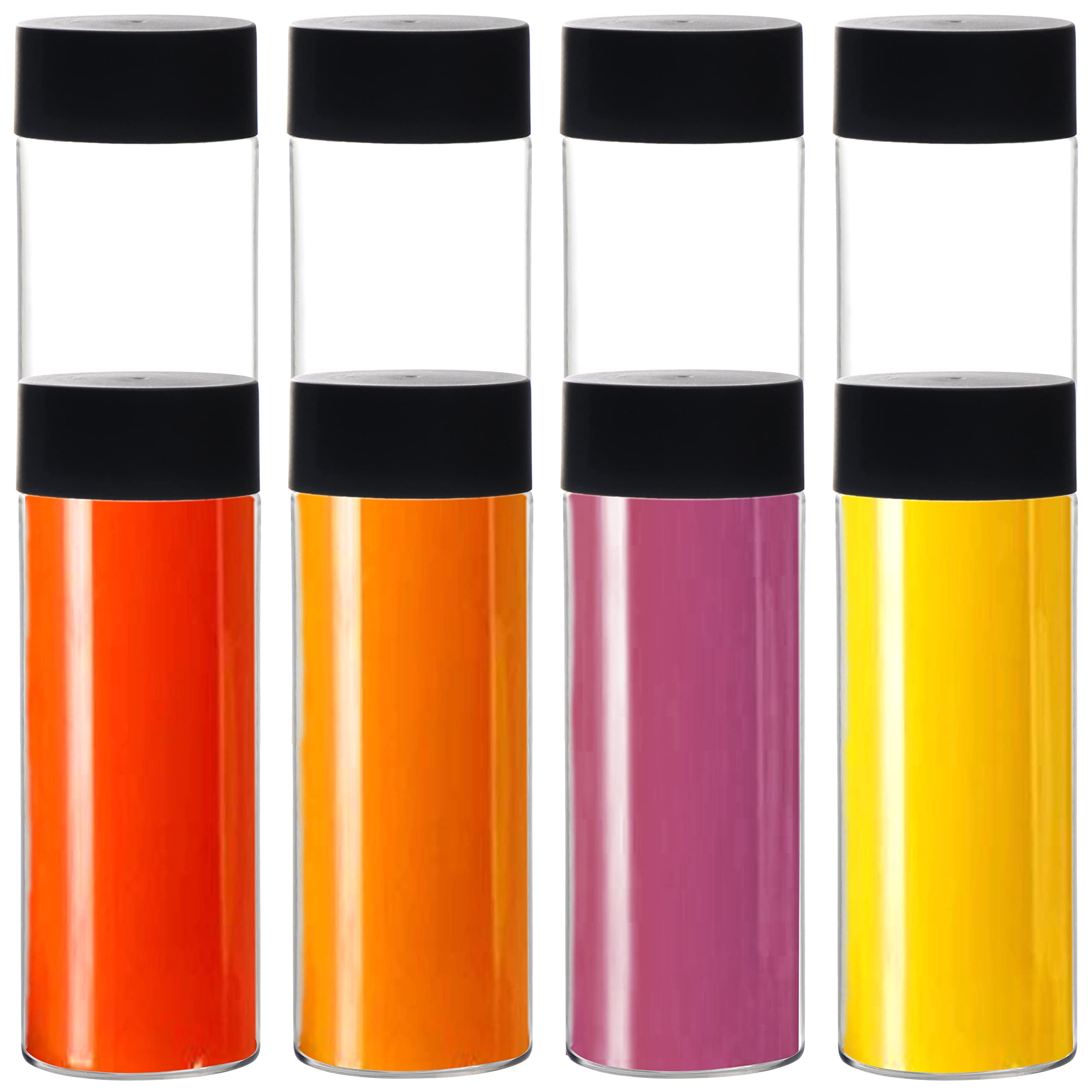 Youngever 8 Pack 10 Ounce Plastic Juice Bottles with Caps, Drinking Bottles with Lids, Beverage Containers