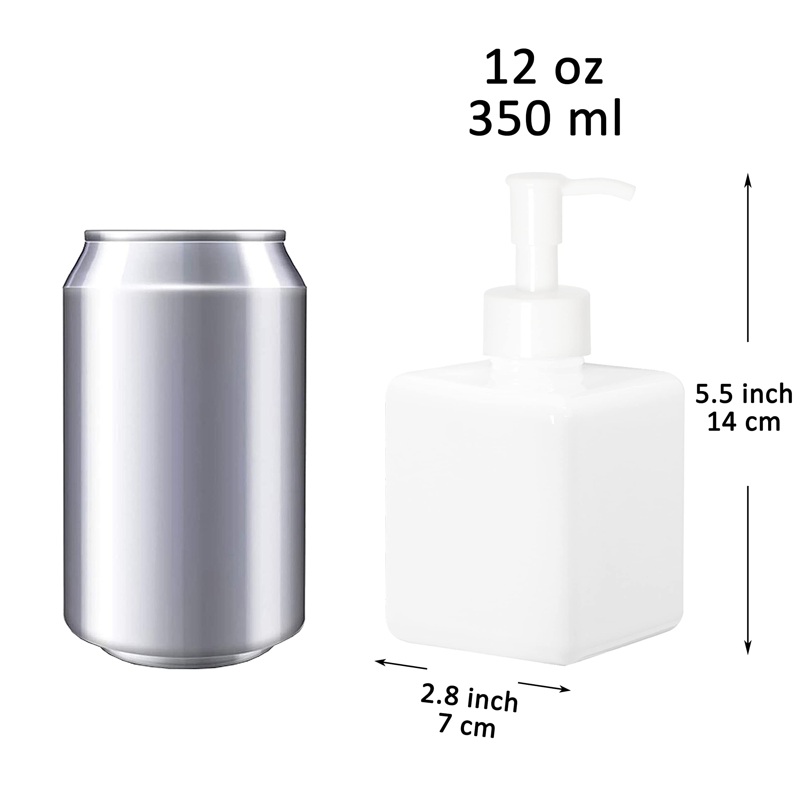 Youngever 5 Pack Plastic Pump Bottles, White Refillable Plastic Pump Bottles with Travel Lock