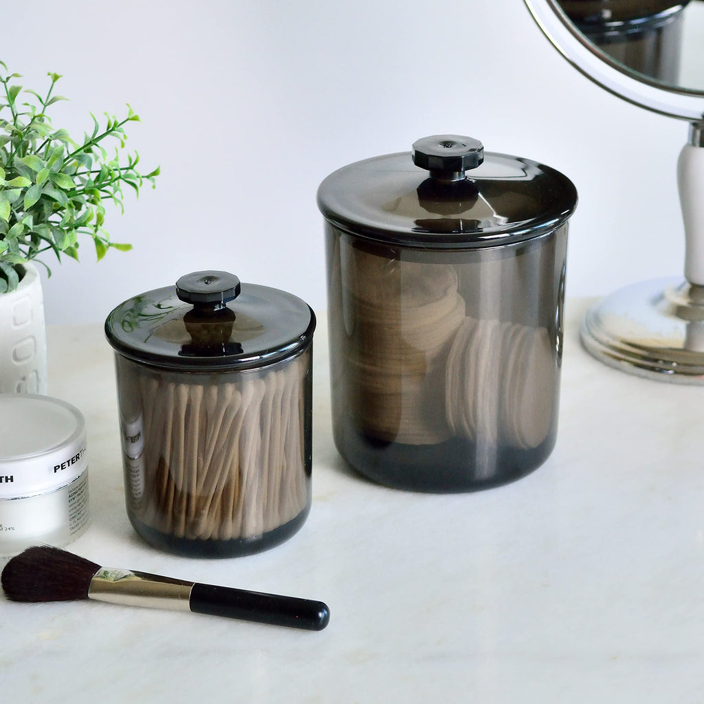 Youngever Black Plastic Apothecary Jar