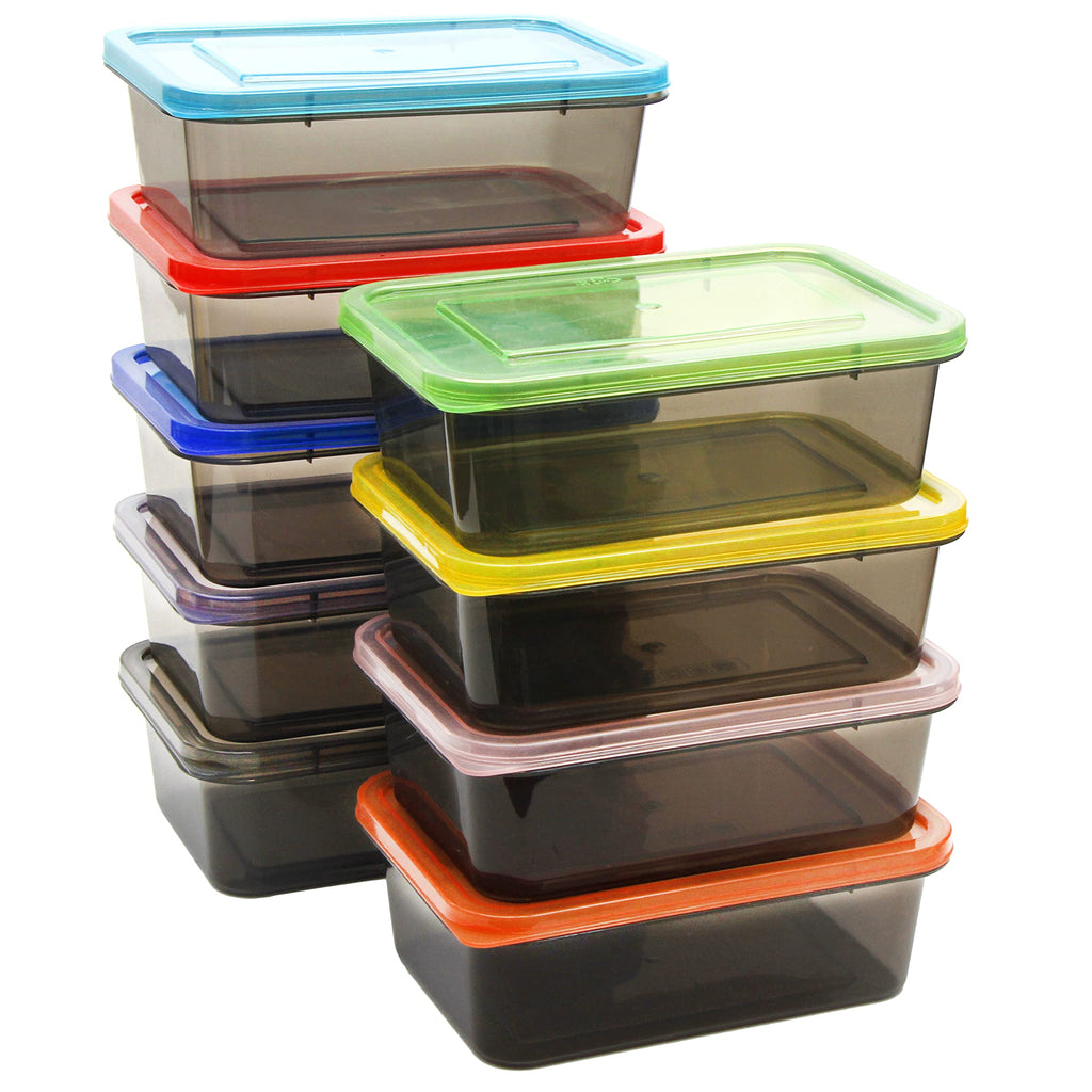 Youngever 9 Sets Bento Lunch Box, Meal Prep Containers, Reusable Plastic Food Storage Container Boxes