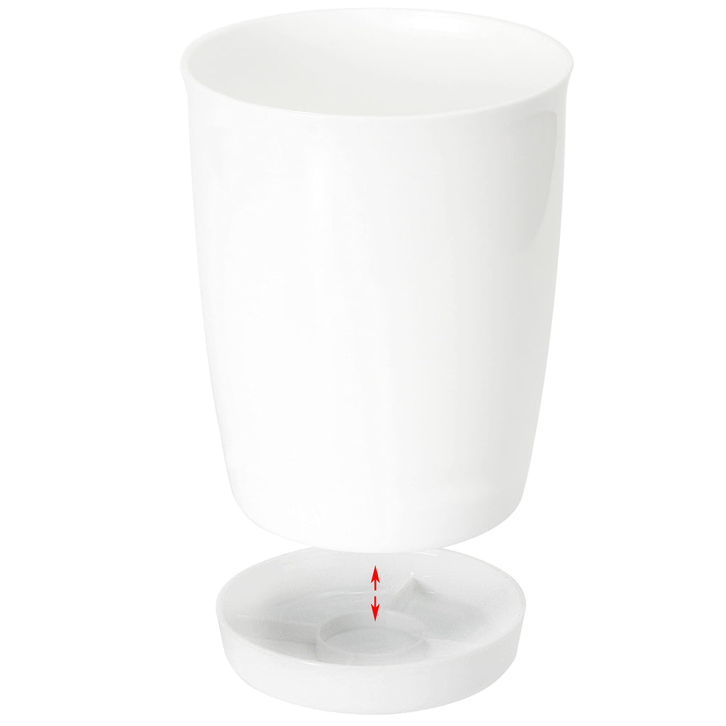 Youngever 2 Pack Plastic Utensil Holders, White Utensil Organizers, Large Kitchen Utensil Crocks