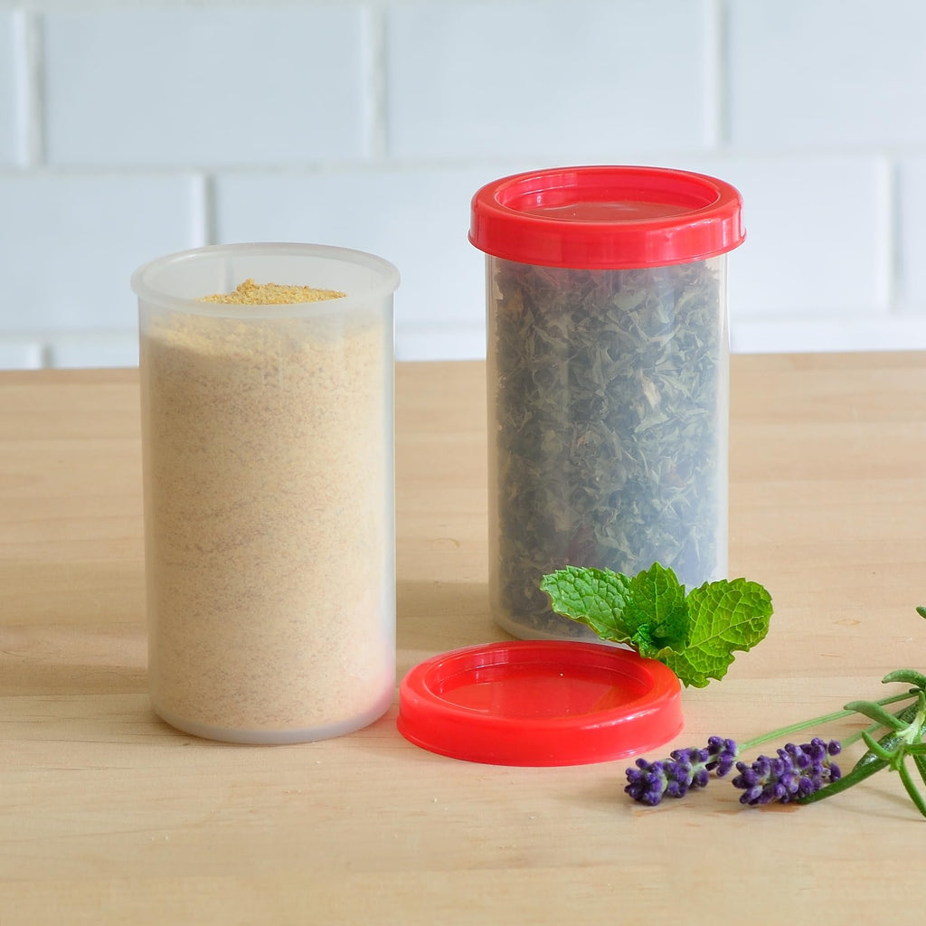 Youngever 3 Pack Plastic Condiment Containers, Sauce Containers with Lid, Plastic Salad Dressing Container