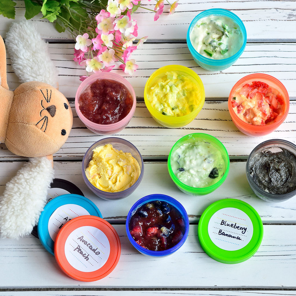 Youngever 18 Pack 1/2 Cup Small Food Containers with Lids, 4 oz Mini F ...