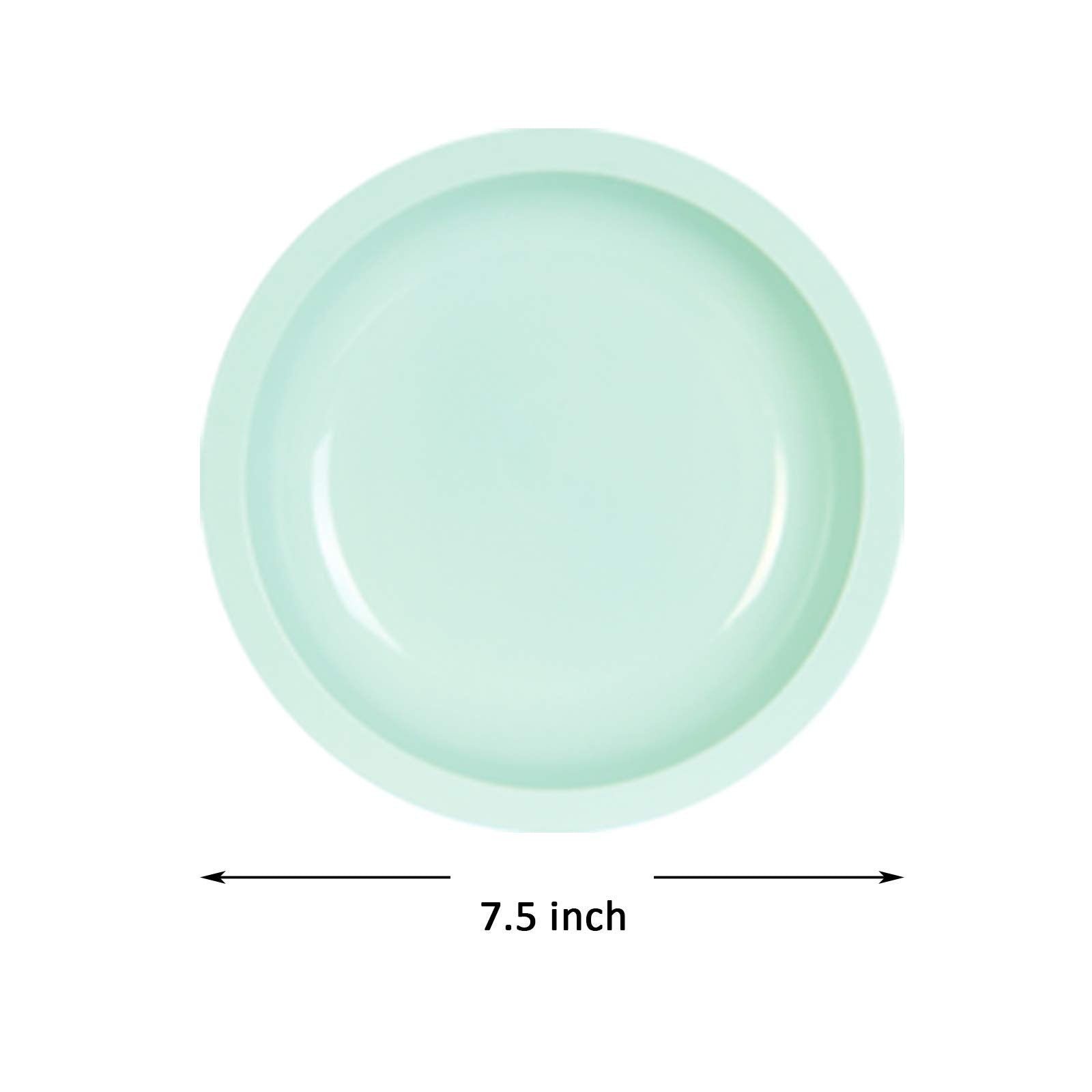 Youngever 9 Pack 20cm Small Plastic Plates, Kids Plates, Re-usable Toddler Plates, Snack Plates, Microwave Safe, Dishwasher Safe, Set of 9