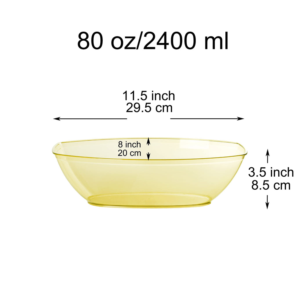 Youngever 8 Pack 2400ML Luau Plastic Mixing and Serving Bowls, Popcorn Bowls, Salad Bowls, Chip and Dip Serving Bowls, Set of 8 (Rainbow)
